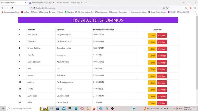 COMO CARGAR E IMPLEMENTAR UN DATATABLE EN PHP CON BASE DE DATOS EN MYSQL EN 5 MINUTOS смотреть онлайн