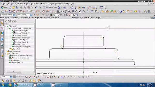 How to show ug nx 8 drafting hidden lines in drawing смотреть онлайн