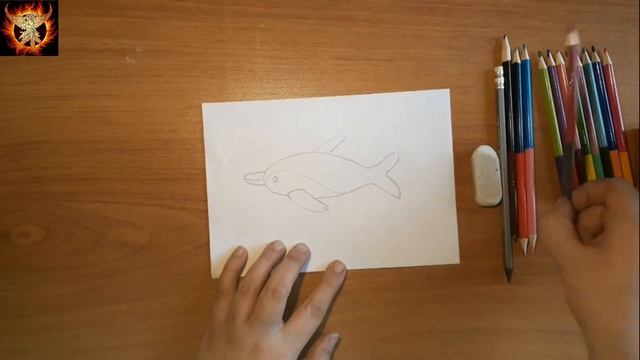 Рисуем дельфина смотреть онлайн