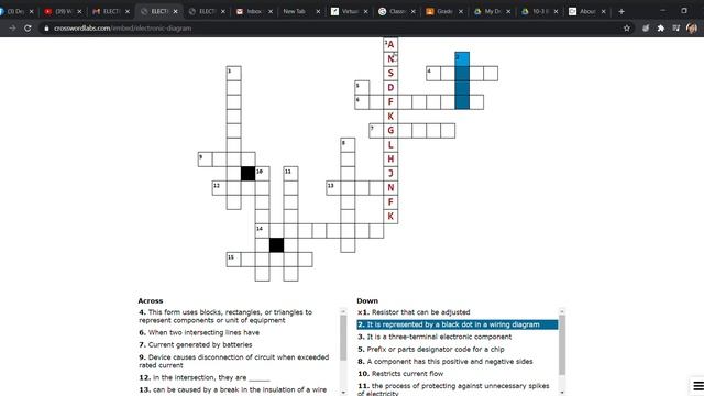 How To Answer The Online Crossword Puzzle Quiz Using Crossword Labs