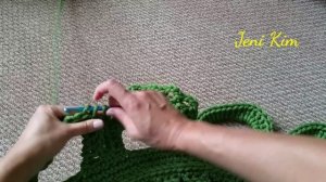 Овальный ковер крючком 20 ряд Crochet Oval Rug row 20