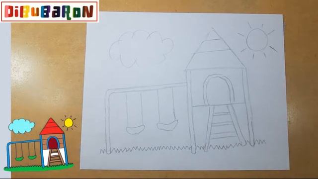 Como Dibujar Un Parque | Dibujos Faciles