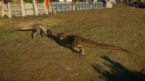 Jurassic World Evolution 2 | Спинозавр против Тираннозавра Рекса