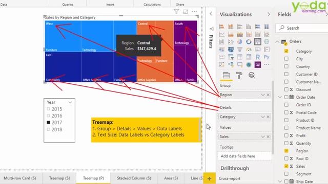 How to use Treemap Chart in Microsoft Power BI | Power BI Tutorial for Beginners смотреть онлайн