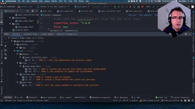 Get_It package - Dependency Injection with Service Locator Pattern in Flutter & Dart смотреть онлайн