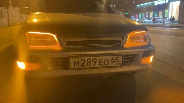Caldina 195 , бегающие поворотники смотреть онлайн