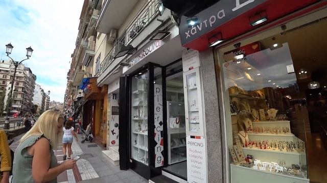 Греция, Салоники,православная церковь, прогулка по центру города смотреть онлайн