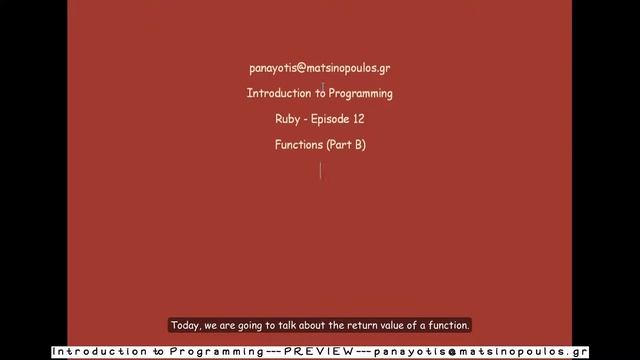 INTRO-TO-PROG - Function Return Value and Recursive Functions - PREVIEW смотреть онлайн