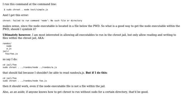 Unix & Linux: chroot command: failed to run command node : No such file or directory смотреть онлайн