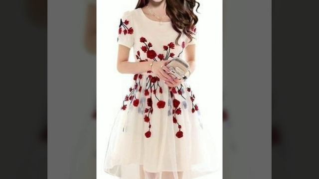 Top Trending Chiffon Knee length A line Skater Dresses For Casual Wear 2019 смотреть онлайн