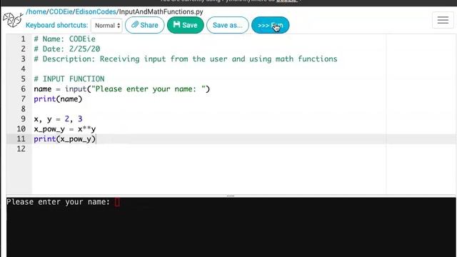 Introduction to Python 8 - Getting Input and Math Functions смотреть онлайн