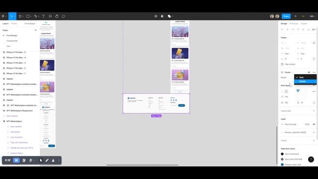 Responsive NFT Marketplace Website Design – Figma смотреть онлайн