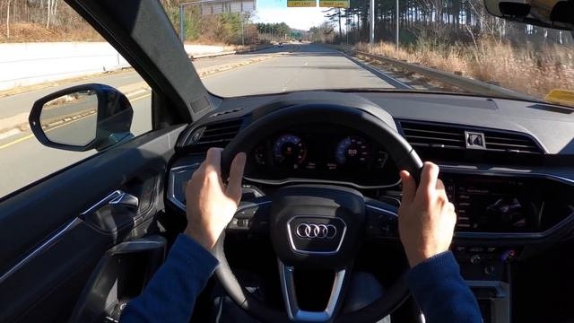 2021 Audi Q3 S Line 45 TFSI quattro - POV Test Drive by Tedward (Binaural Audio) смотреть онлайн
