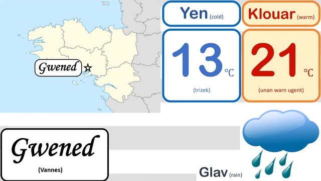 Weather forecast in Breton language | Brittany | Breizh | Brezhoneg | Amzer | 10-June-2021 смотреть онлайн