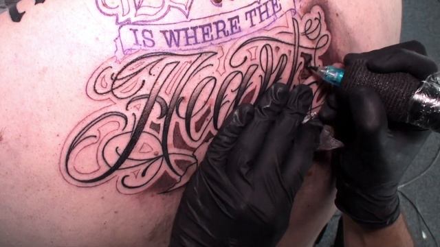Lettering  - Tattoo Time Lapse