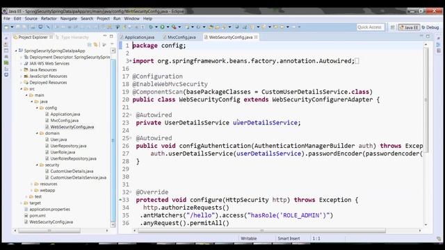Spring Security using Spring Data JPA and Spring Boot смотреть онлайн