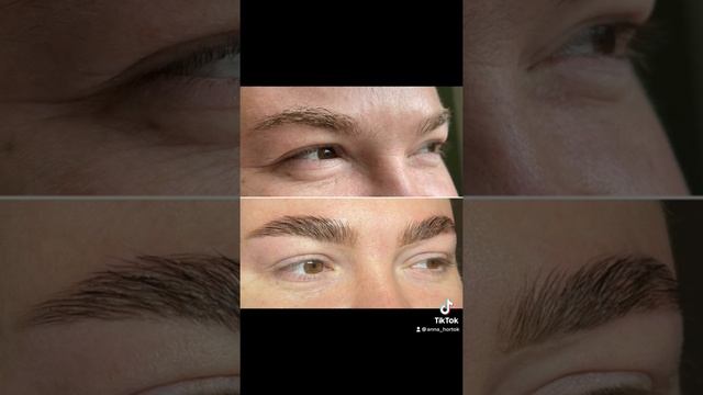 Оформление бровей с техникой прореживания и окраской с #bronsun смотреть онлайн