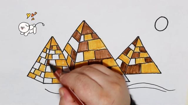 Draw pyramid for children | Рисуем пирамида для детей смотреть онлайн