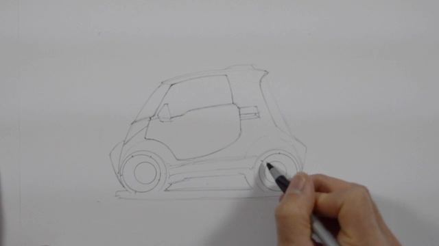 Design, Sketch, Render: 1.1 - Side View Microcar by Bruce Thomson смотреть онлайн