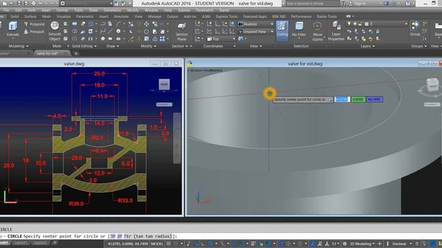 AutoCAD 3D - Globe Valve (body) Tutorial смотреть онлайн