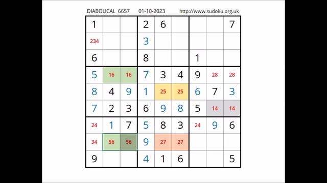 Sudoku diabólico 01/10/2023 смотреть онлайн