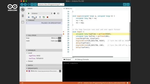 Arduino Pro IDE Debugger смотреть онлайн