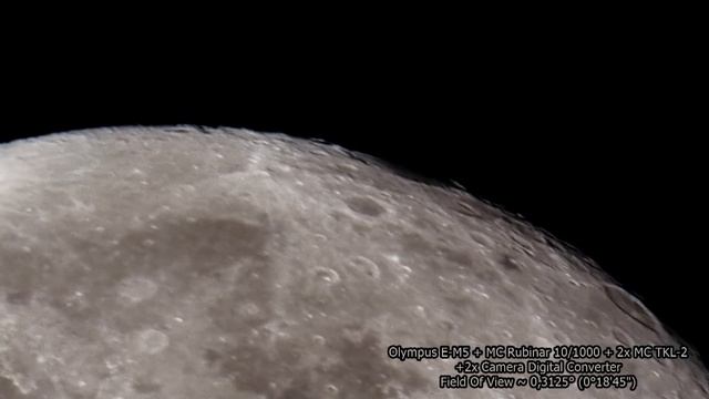 Луна на 500, 1000, 2000, 4000 мм объектив. смотреть онлайн
