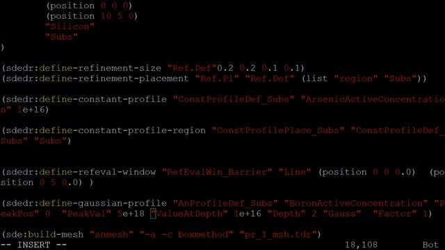 TCAD Sentaurus. Sentaurus Structure Editor in batch mode. Part 3 - create doping profile. смотреть онлайн