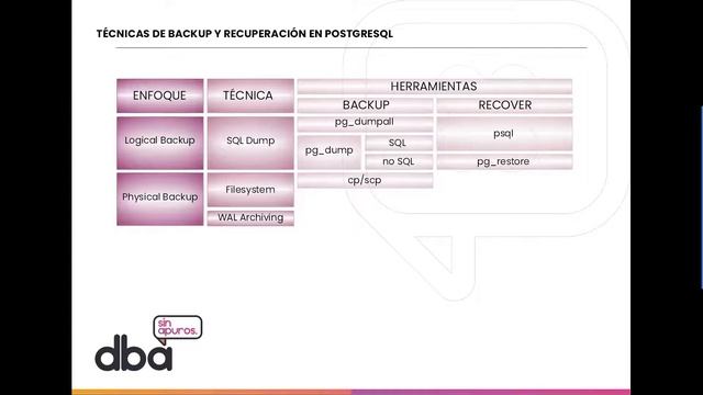 Técnicas y Herramientas de Backup y Recuperación de bases de datos PostgreSQL смотреть онлайн