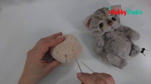 4. Оформление мордочки котенка Тедди. Утяжка. Стрижка. Укладка ворса.