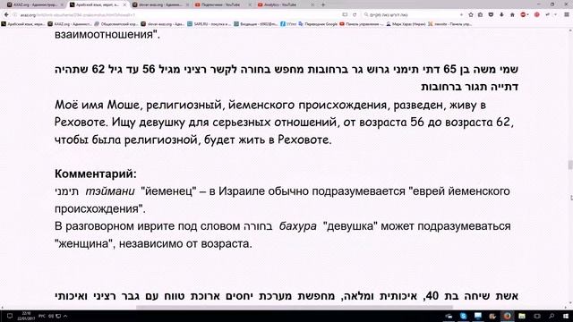 250. Знаки Зодиака. Примеры объявлений о знакомстве - для изучающих иврит смотреть онлайн