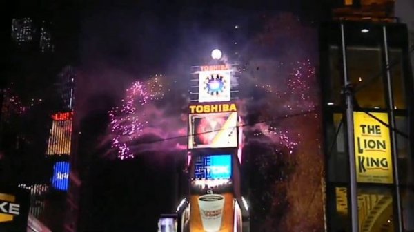 Times Square Ball Drop 2011- Crowd View