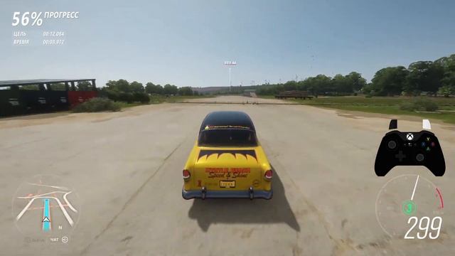 Drag Racing в Forza Horizon 4 на бешеном Chevrolet Bel Air Hoonigan 1955 смотреть онлайн