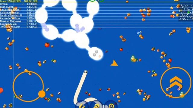 white sausage worm vs giant worm - wormszone.io best gameplay смотреть онлайн