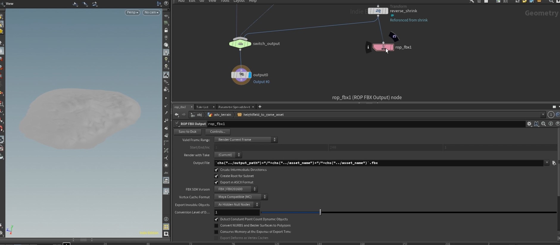 27 - Исправление имени ассета (HDA) и выходного пути (пути сохранения файла) в Houdini смотреть онлайн