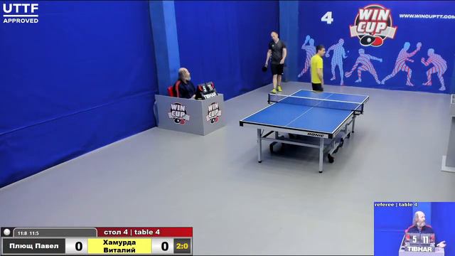 10:30 Плющ Павел 3-1 Хамурда Виталий   стол 4 Юг-1 14.04.21