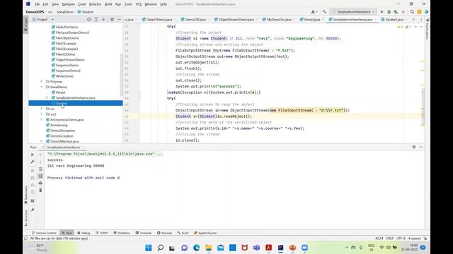 Java Serialization Demo смотреть онлайн