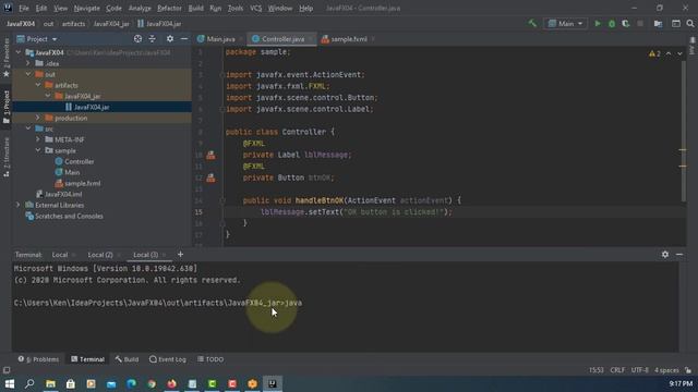 How To Build an Executable JavaFX 15.0.1 Jar File Using IntelliJ 2020.2.4 on Windows 10 x64 смотреть онлайн