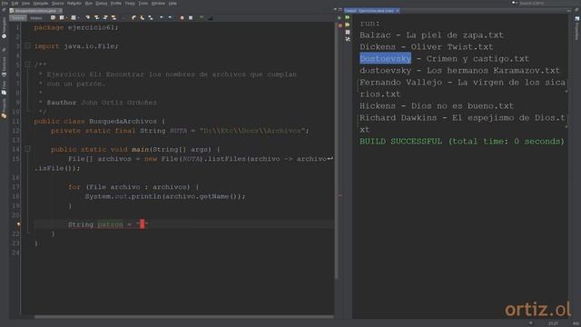 Java - Ejercicio 61: Encontrar los Nombres de Archivos que Cumplan con un Patrón смотреть онлайн