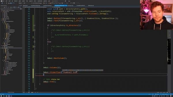 ImGui Thumbnail Layout - Content Browser Panel // Game Engine Series