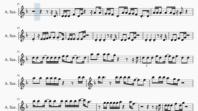 Alto Sax Sheet Music: How to play Another One Bites The Dust by Queen смотреть онлайн