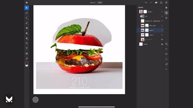 PHOTOSHOP IPAD pro retouching FOOD MIX | Healthy food | One retouching a day #210 смотреть онлайн