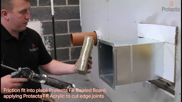 Protecta FR Coated Boards - fire stopping duct penetration in flexible wall смотреть онлайн