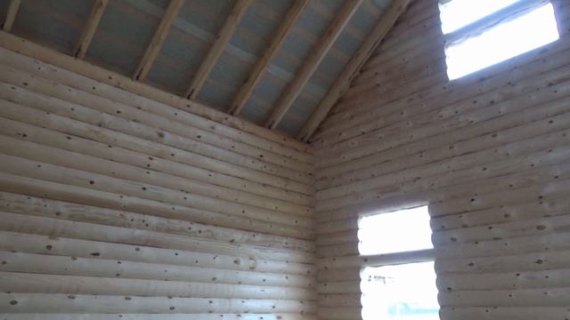 Сруб дома 6.0х6.0м. полтора этажа с крышей "Лужайка". Цена в СПб 258.084 руб. смотреть онлайн