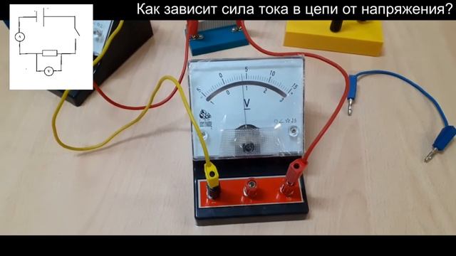 Зависимость силы тока в проводнике от напряжения (разности потенциалов) на концах проводника смотреть онлайн