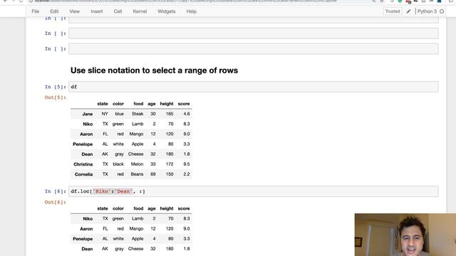 Selecting Subsets of Data from DataFrames with loc смотреть онлайн