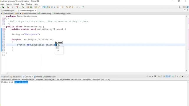 how to reverse string in java | interview coding | mahaprabu codes смотреть онлайн