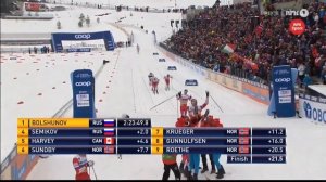 Финиш марафона в Холменколлене 50км.