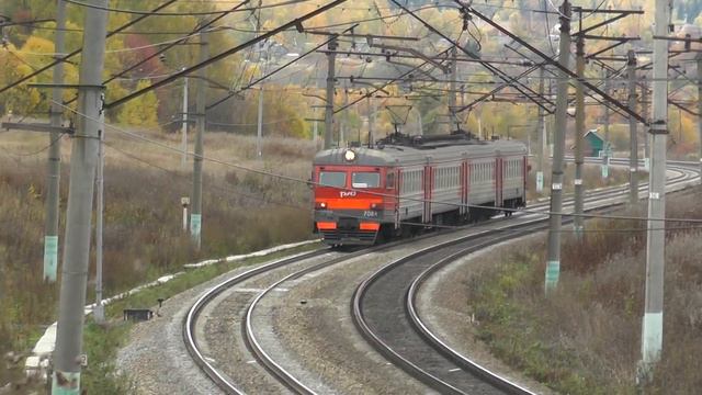 Электропоезд ЭР2Р-7084 перегон Уваровка - Гагарин смотреть онлайн