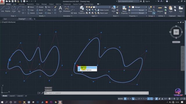 Autocad 2D/3D Tutorial(Basic To Advance):17.Spline(Fit&Cv),Construction line,Ray Command in Autocad смотреть онлайн
